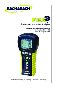 Thumbnail of document Manual - PCA3 Combustion Analyzer